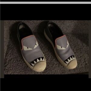 Fendi Sneakers - Gray and White with Black Accents